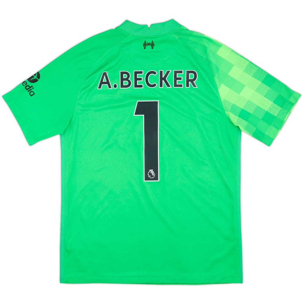 2021-22 Liverpool GK S/S Shirt A.Becker #1 - 8/10 - (M)