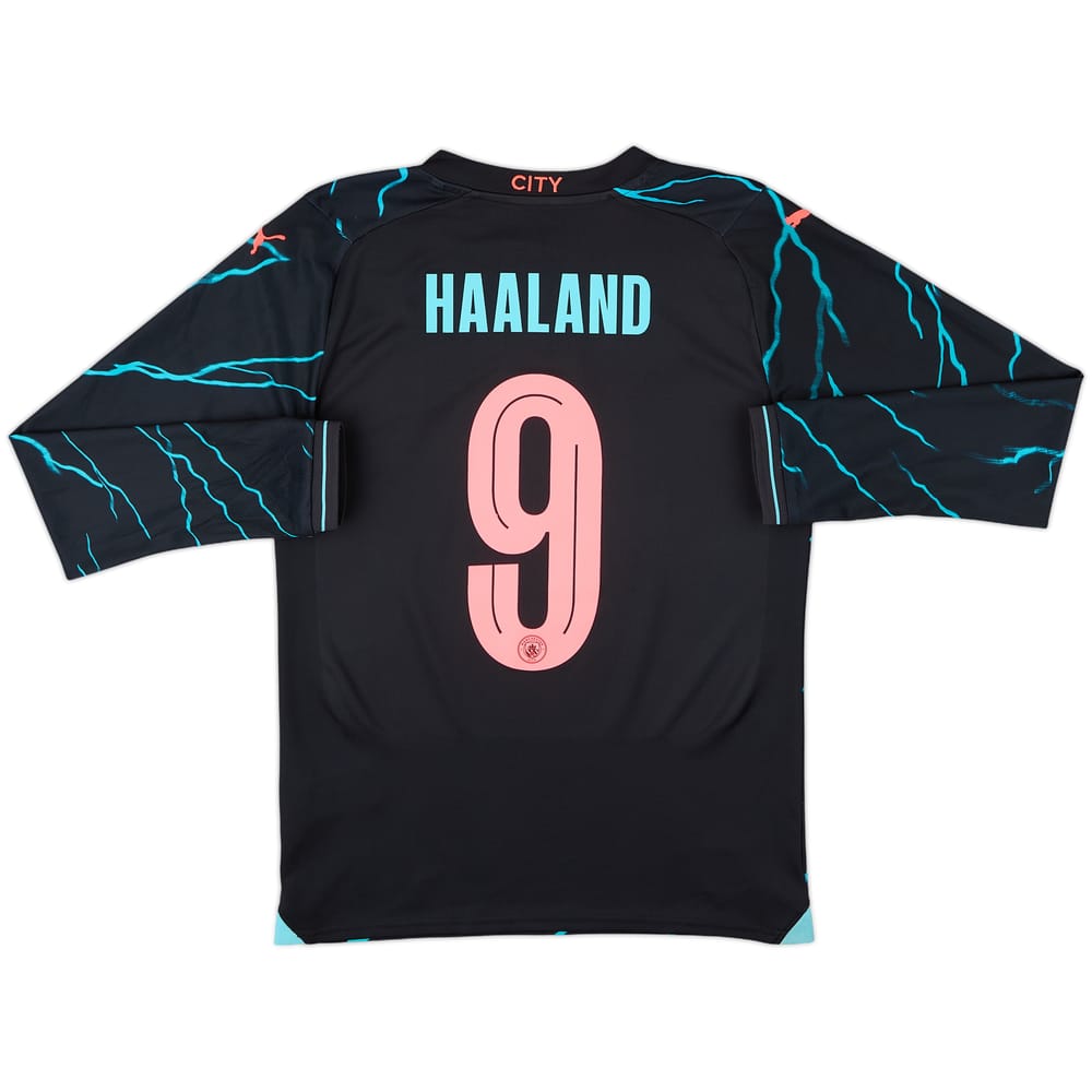 2023-24 Manchester City Third L/S Shirt Haaland #9 - 9/10 - (S)