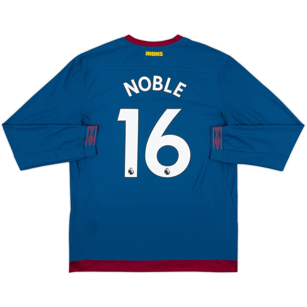 2018-19 West Ham Away L/S Shirt Noble #16 - 10/10 - (XL)