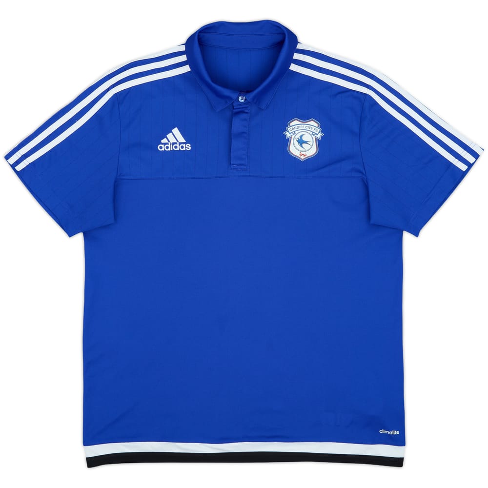 2015-16 Cardiff City adidas Polo Shirt - 8/10 - (L)
