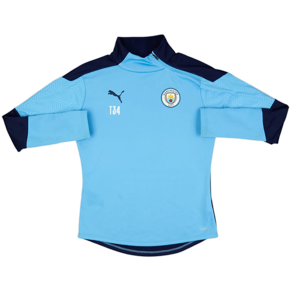2019-20 Manchester City Player Issue Puma 1/4 Zip Drill Top #T34 - 6/10 - (S)