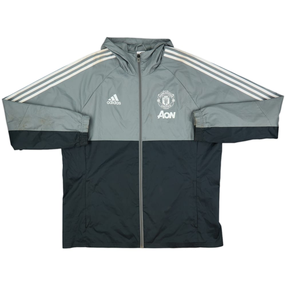 2017-18 Manchester United adidas Hooded Rain Jacket - 6/10 - (XL)