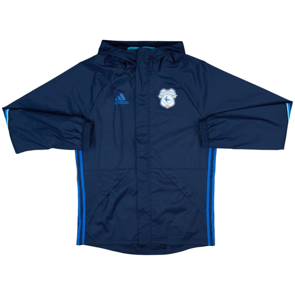 2015-16 Cardiff City adidas Hooded Track Jacket - 9/10 - (S)