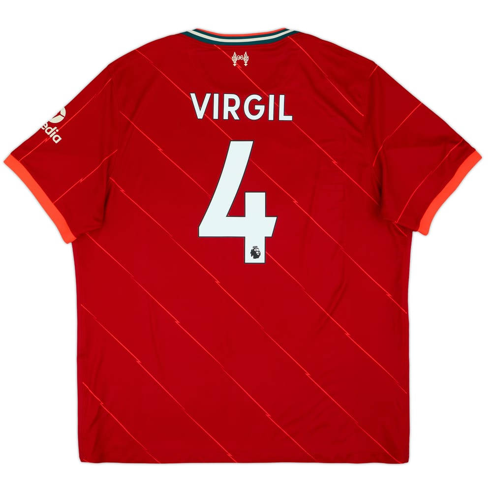 2021-22 Liverpool Home Shirt Virgil #4 - 6/10 - (XXL)