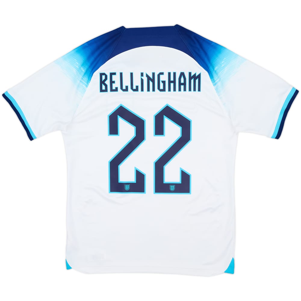 2022-23 England Home Shirt Bellingham #22 - 9/10 - (S)