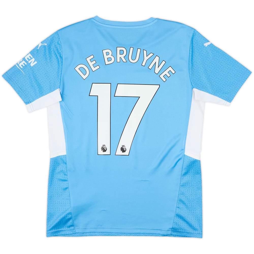 2021-22 Manchester City Home Shirt De Bruyne #17 - 8/10 - (M)