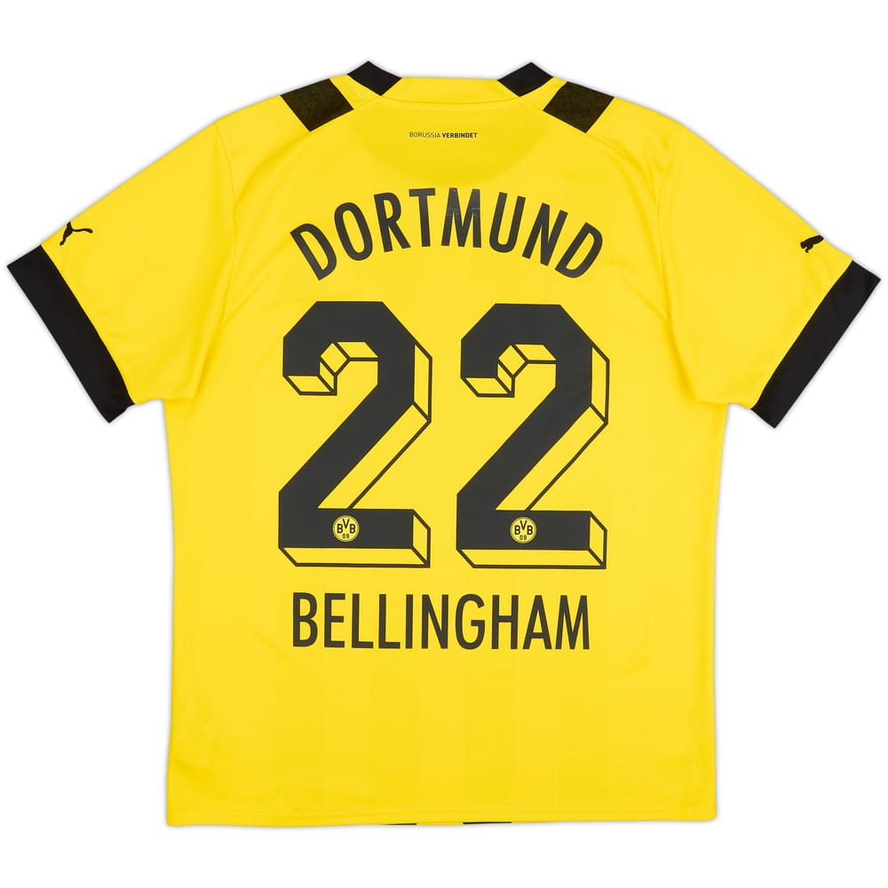 2022-23 Borussia Dortmund Home Shirt Bellingham #22 - 9/10 - (L)