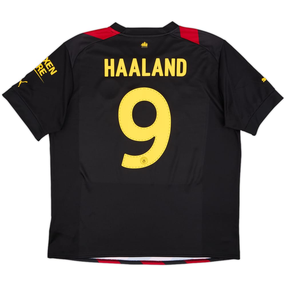 2022-23 Manchester City Away Shirt Haaland #9 - 9/10 - (XL)