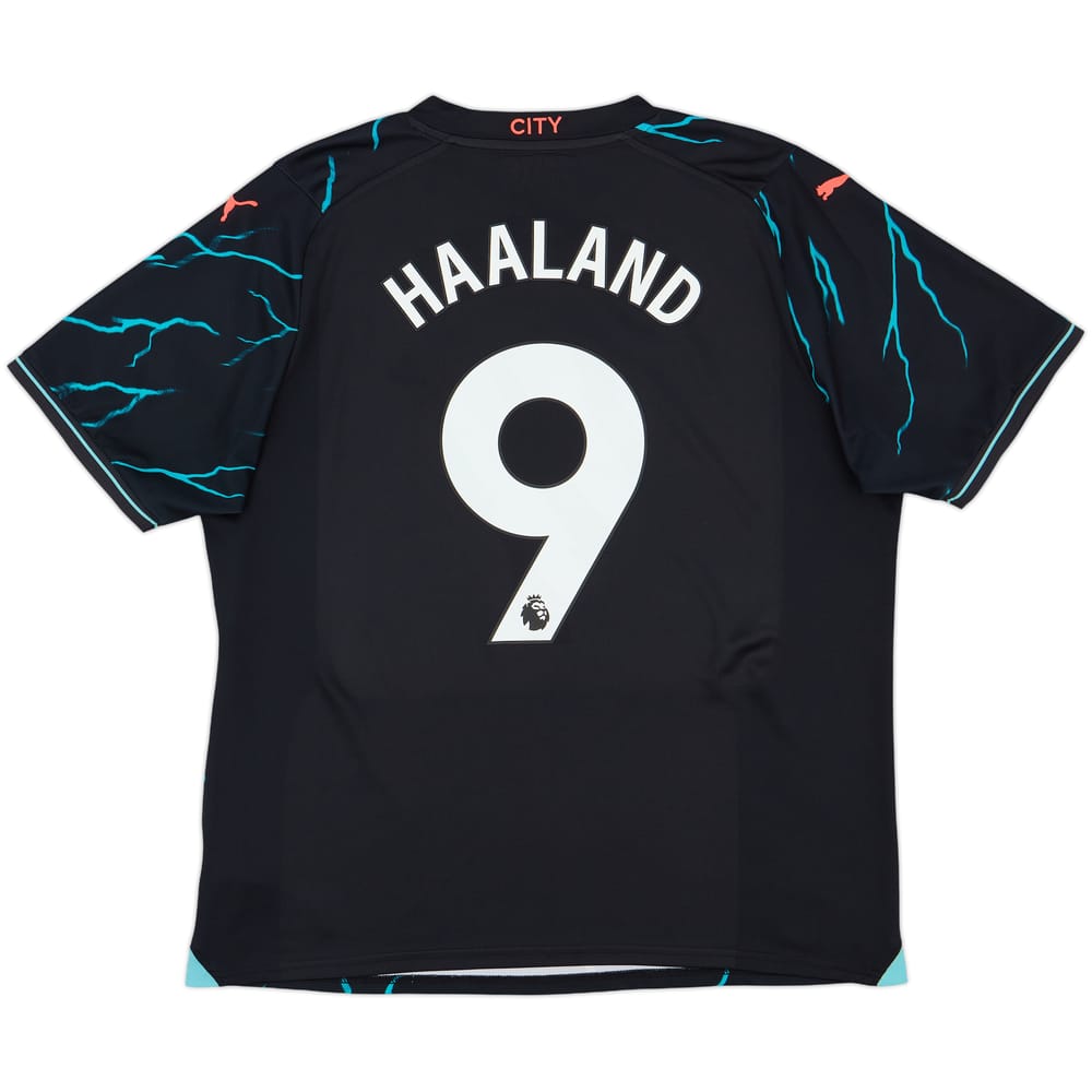 2023-24 Manchester City Third Shirt Haaland #9 - 9/10 - (XL)