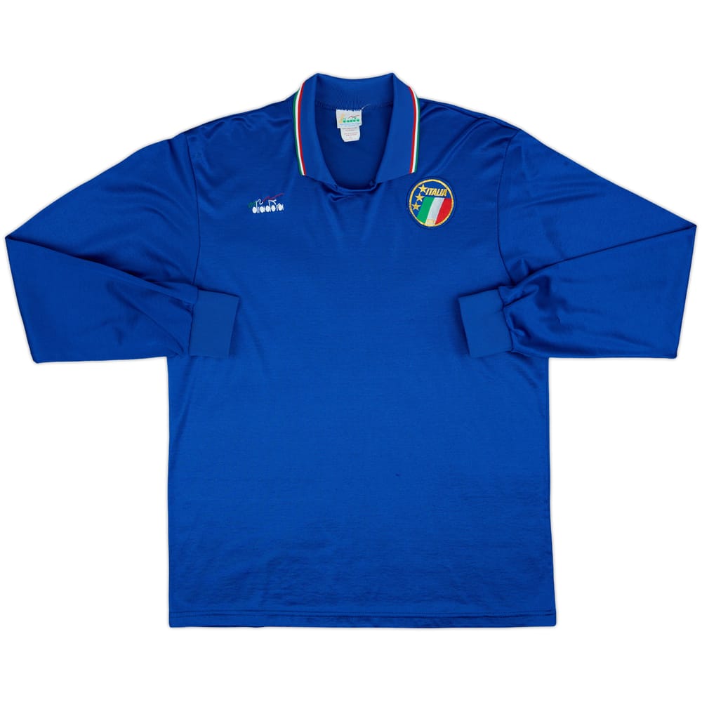 1986-90 Italy Home L/S Shirt - 9/10 - (XL)