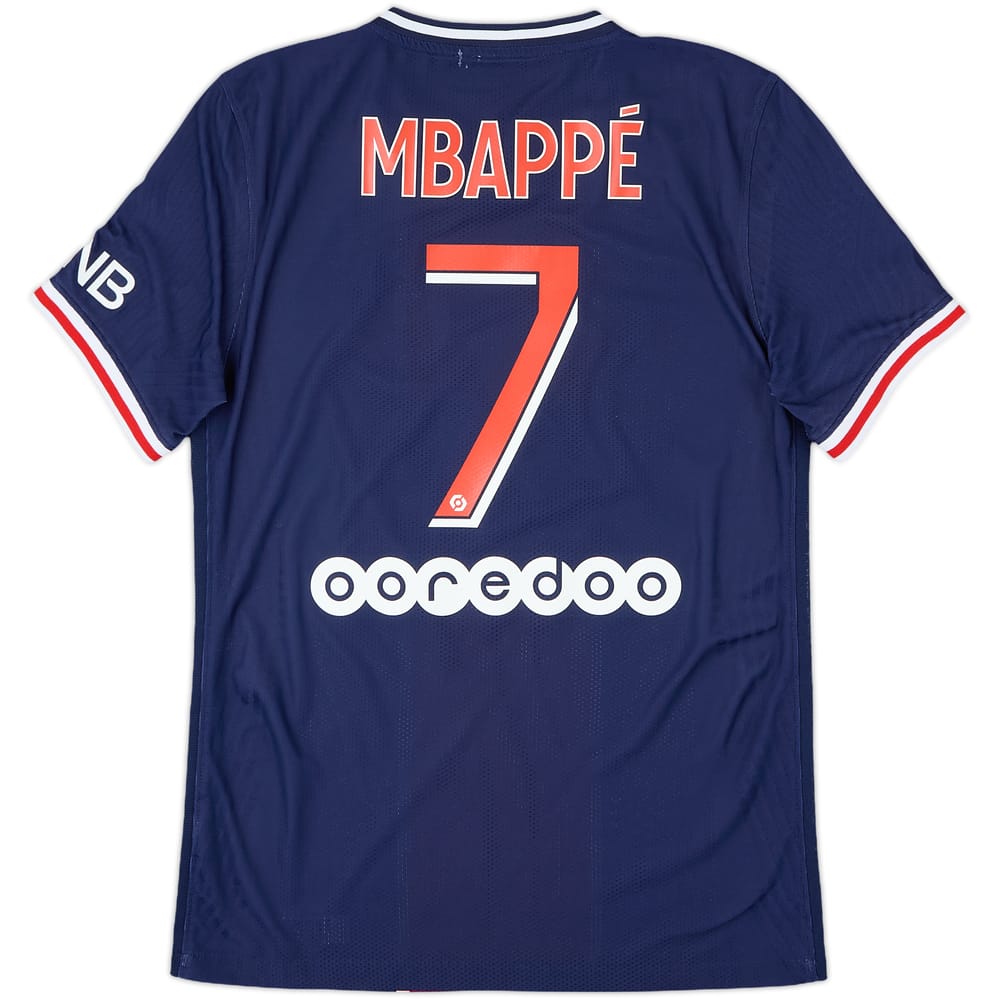 2020-21 Paris Saint-Germain Authentic Home Shirt Mbappe #7 - 6/10 - (S)