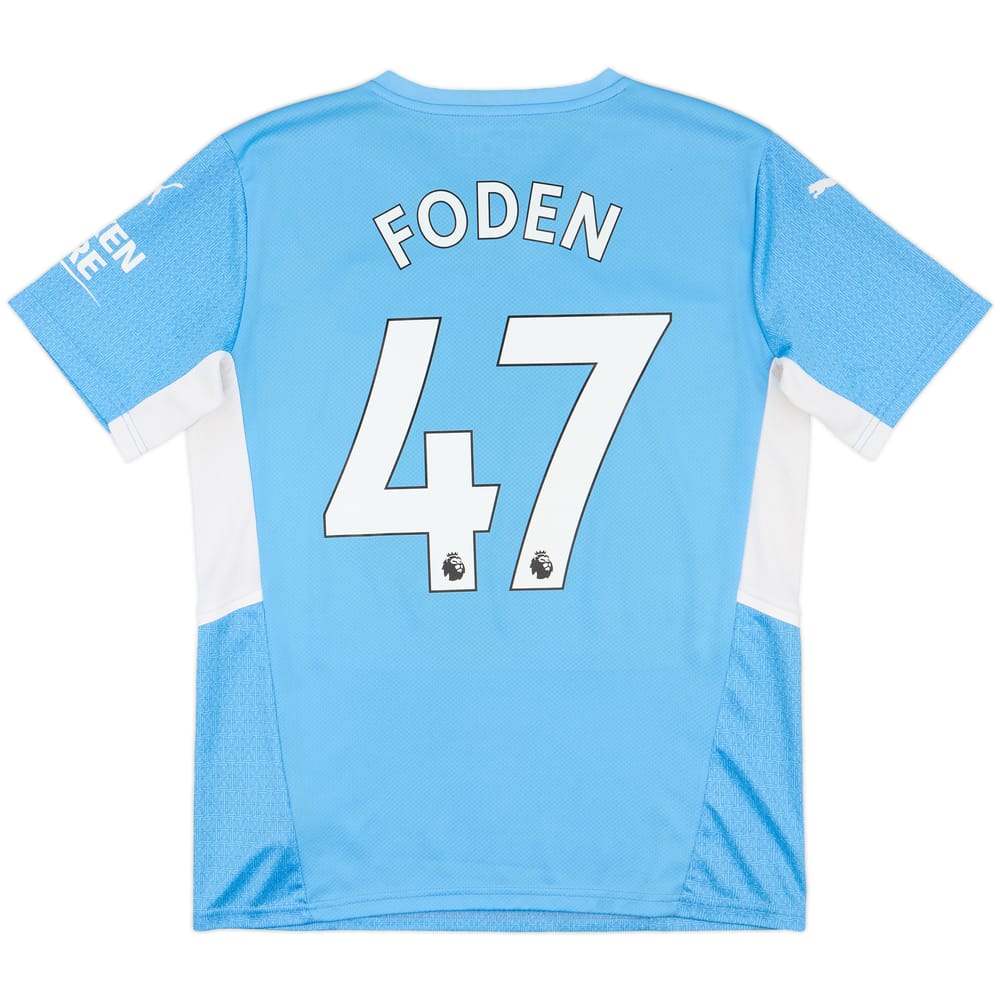 2021-22 Manchester City Home Shirt Foden #47 - 6/10 - (M)