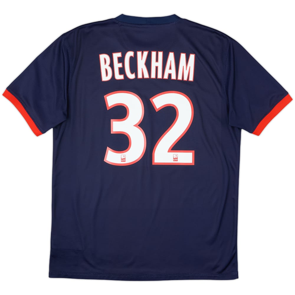 2013-14 Paris Saint-Germain Home Shirt Beckham #32 - 6/10 - (M)