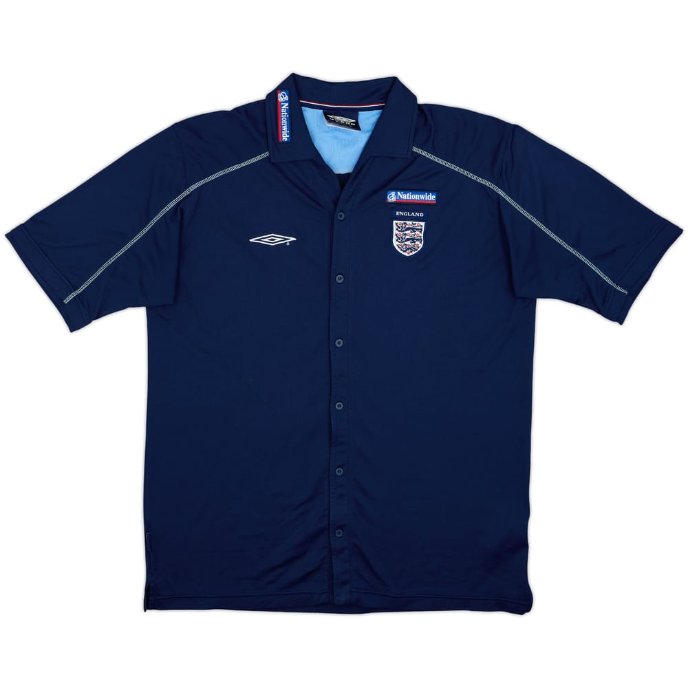 2002-04 England Umbro Button-Up Shirt - 9/10 - (XL)