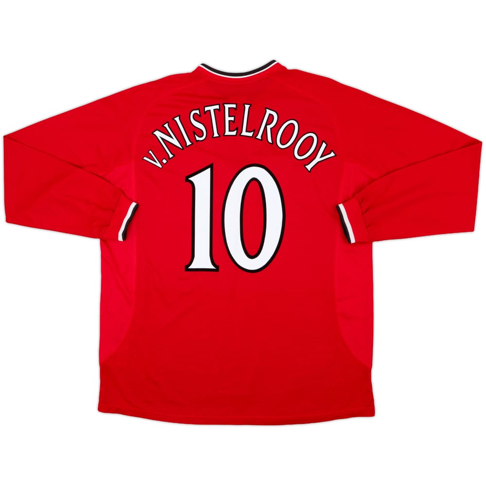 2000-02 Manchester United Home L/S Shirt V.Nistelrooy #10 - 8/10 - (XXL)