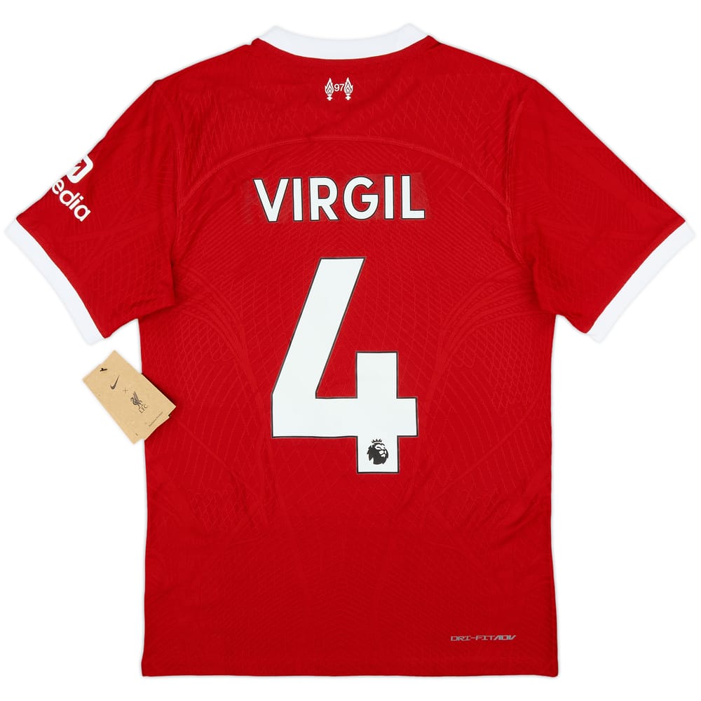 2023-24 Liverpool Authentic Home Shirt Virgil #4 (S)