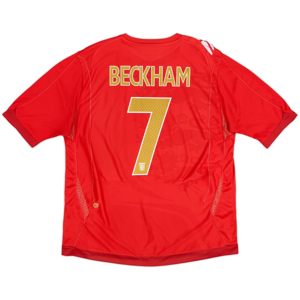 2006-08 England Away Shirt Beckham #7 - 6/10 - (XL)