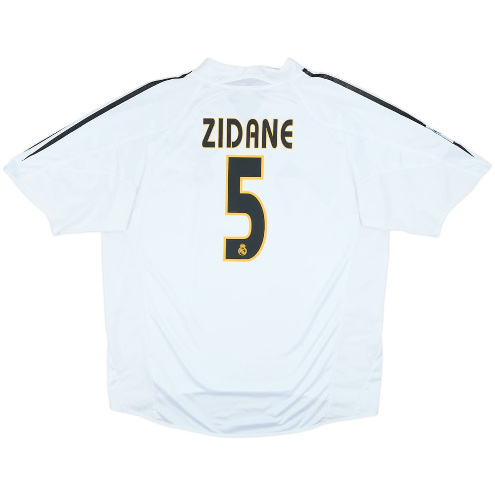 2004-05 Real Madrid Home Shirt Zidane #5 - 6/10 - (XL)