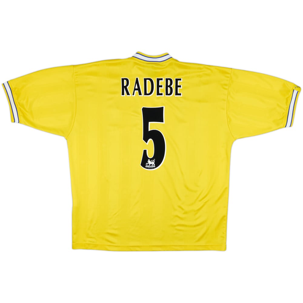 1996-99 Leeds United Away Shirt Radebe #5 - 8/10 - (XL)
