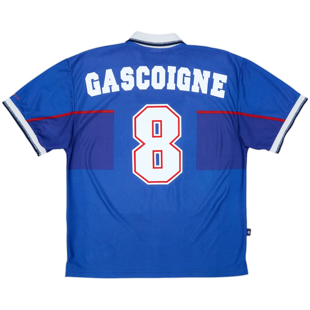 1997-99 Rangers Home Shirt Gascoigne #8 - 8/10 - (L)