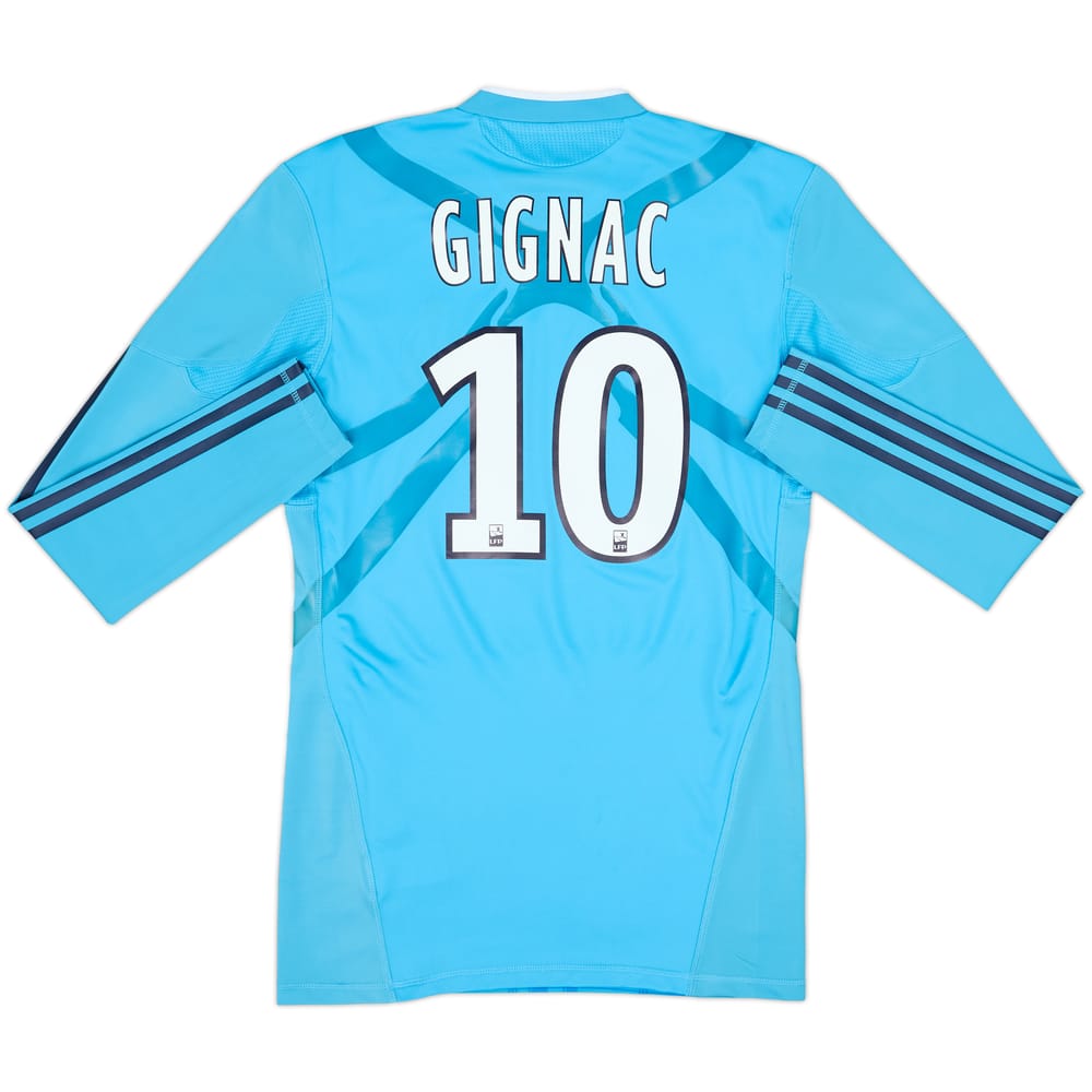 2010-11 Olympique Marseille Player Issue TechFit Away L/S Shirt Gignac #10 - 8/10 - (L)