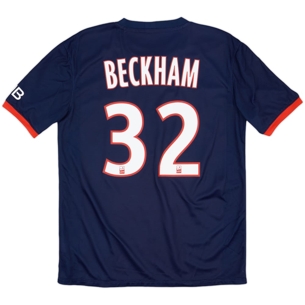 2013-14 Paris Saint-Germain Home Shirt Beckham #32 - 6/10 - (M)