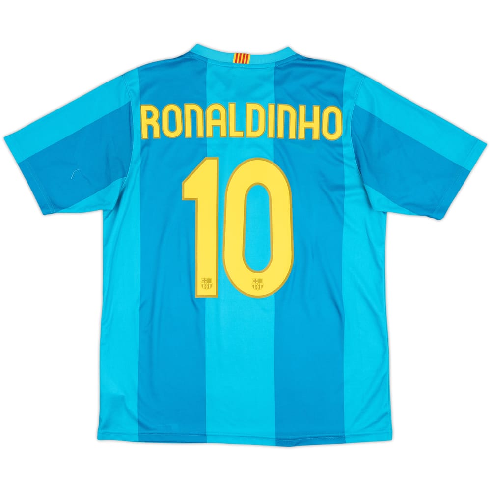 2007-09 Barcelona Basic Away Shirt Ronaldinho #10 - 8/10 - (M)