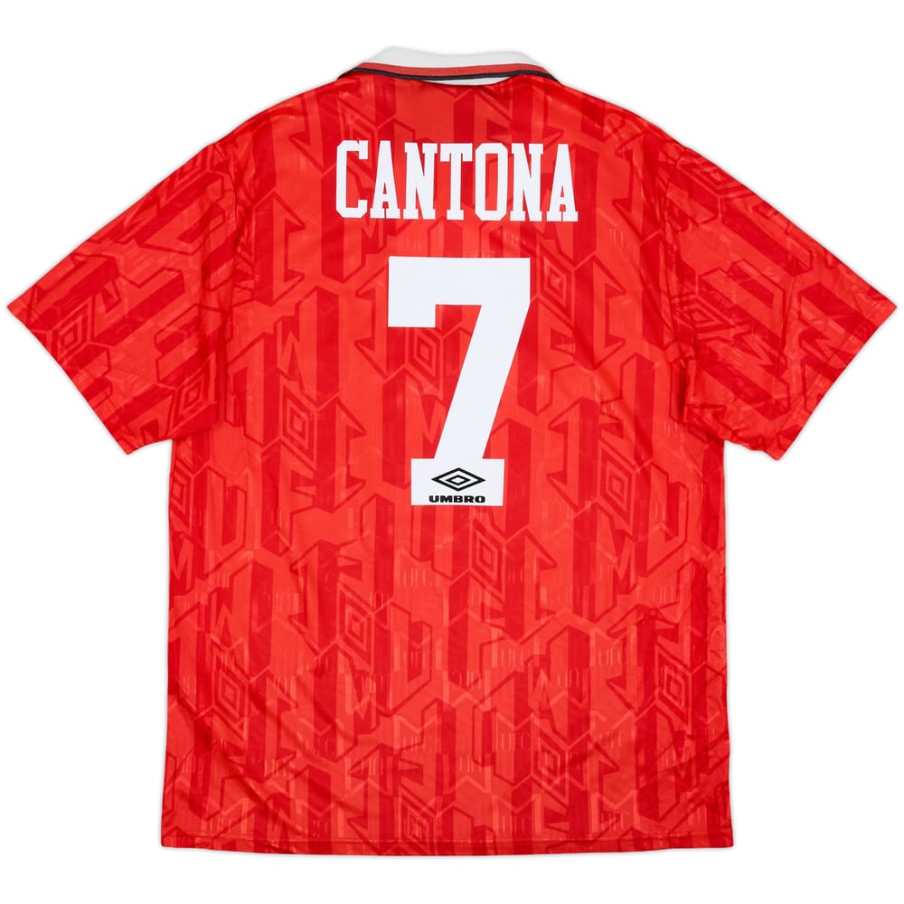1992-94 Manchester United Home Shirt Cantona #7 - 8/10 - (XL)