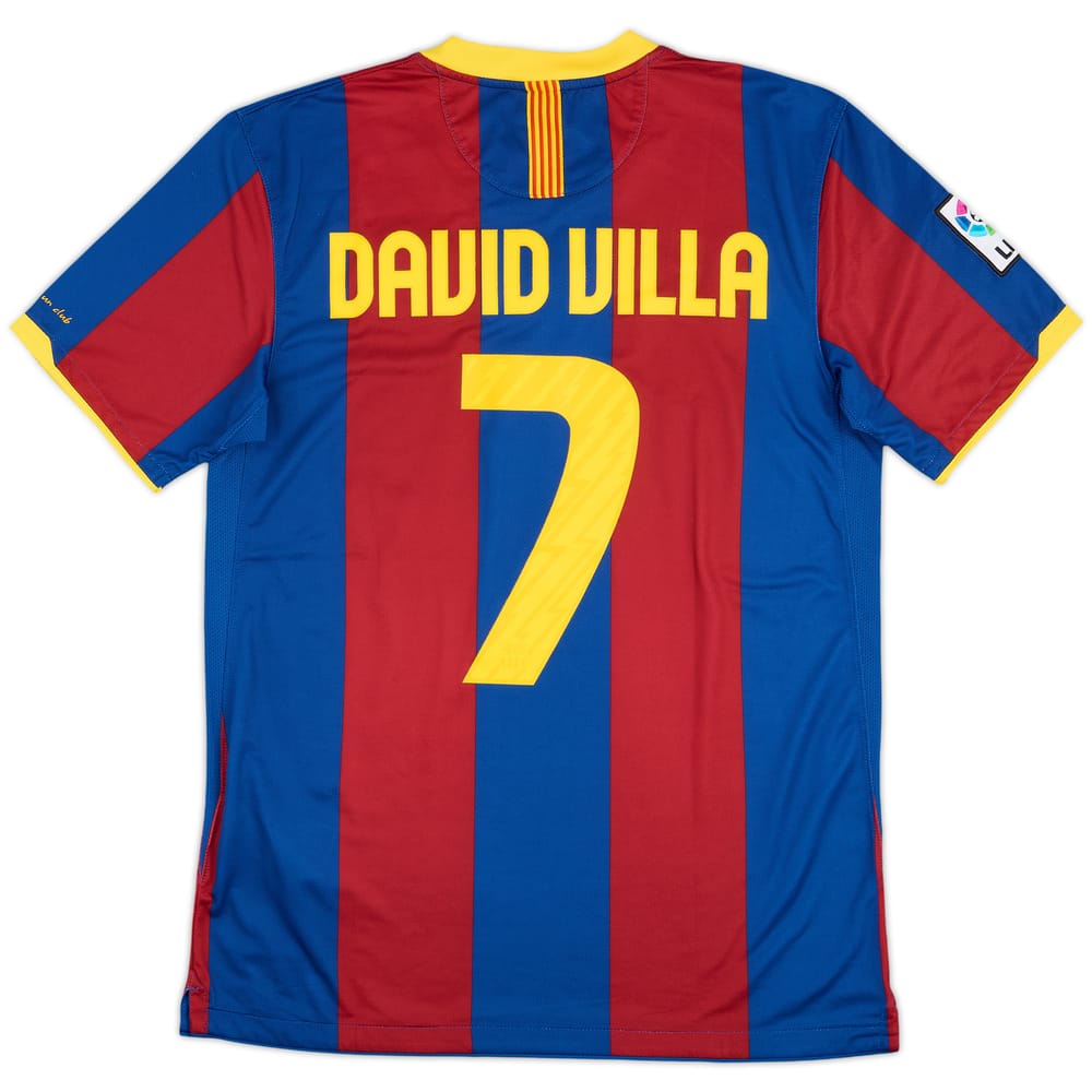 2010-11 Barcelona Home Shirt David Villa #7 - 8/10 - (M)