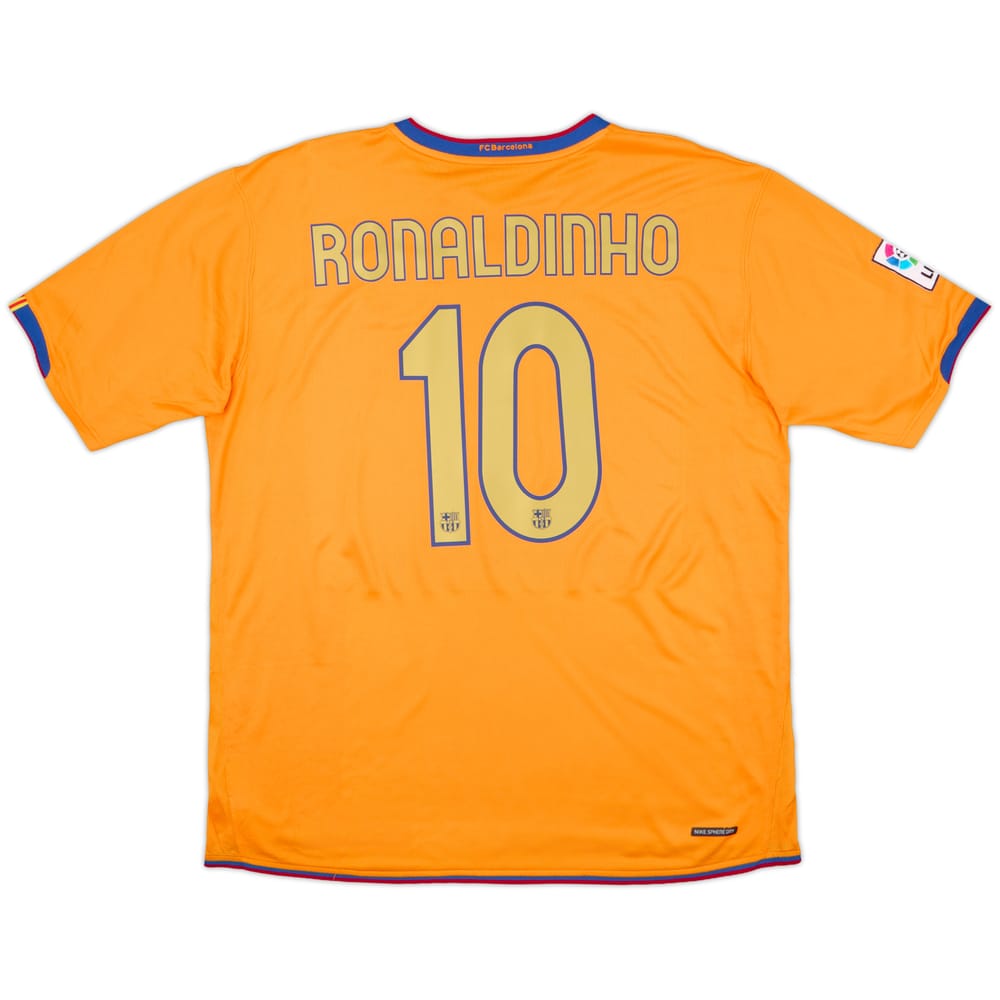 2006-08 Barcelona Away Shirt Ronaldinho #10 - 8/10 - (XL)