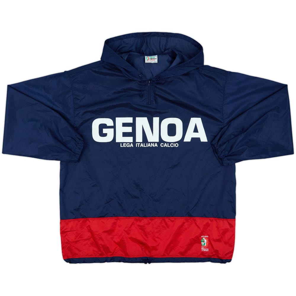 1993-94 Genoa 'Italian Football League' 1/4 Zip Hooded Drill Top - 6/10 - (L)