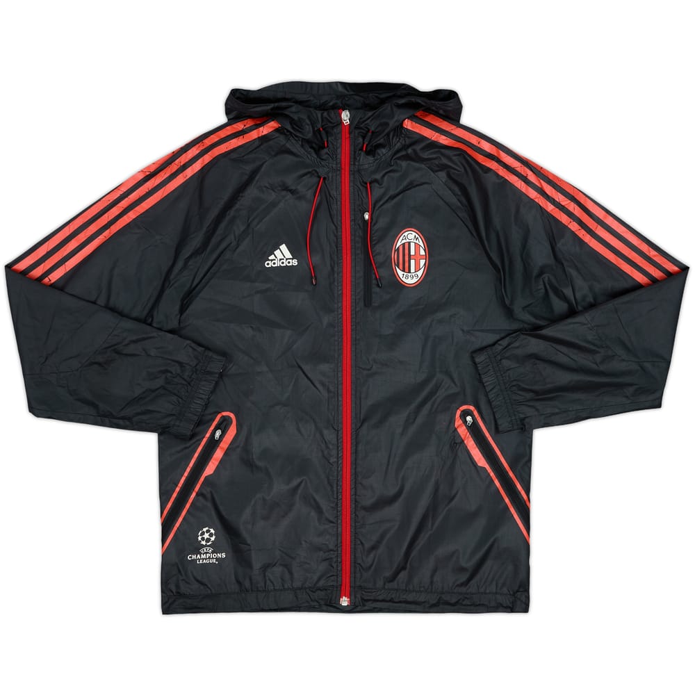 2010-11 AC Milan adidas CL Hooded Rain Jacket - 7/10 - (S)
