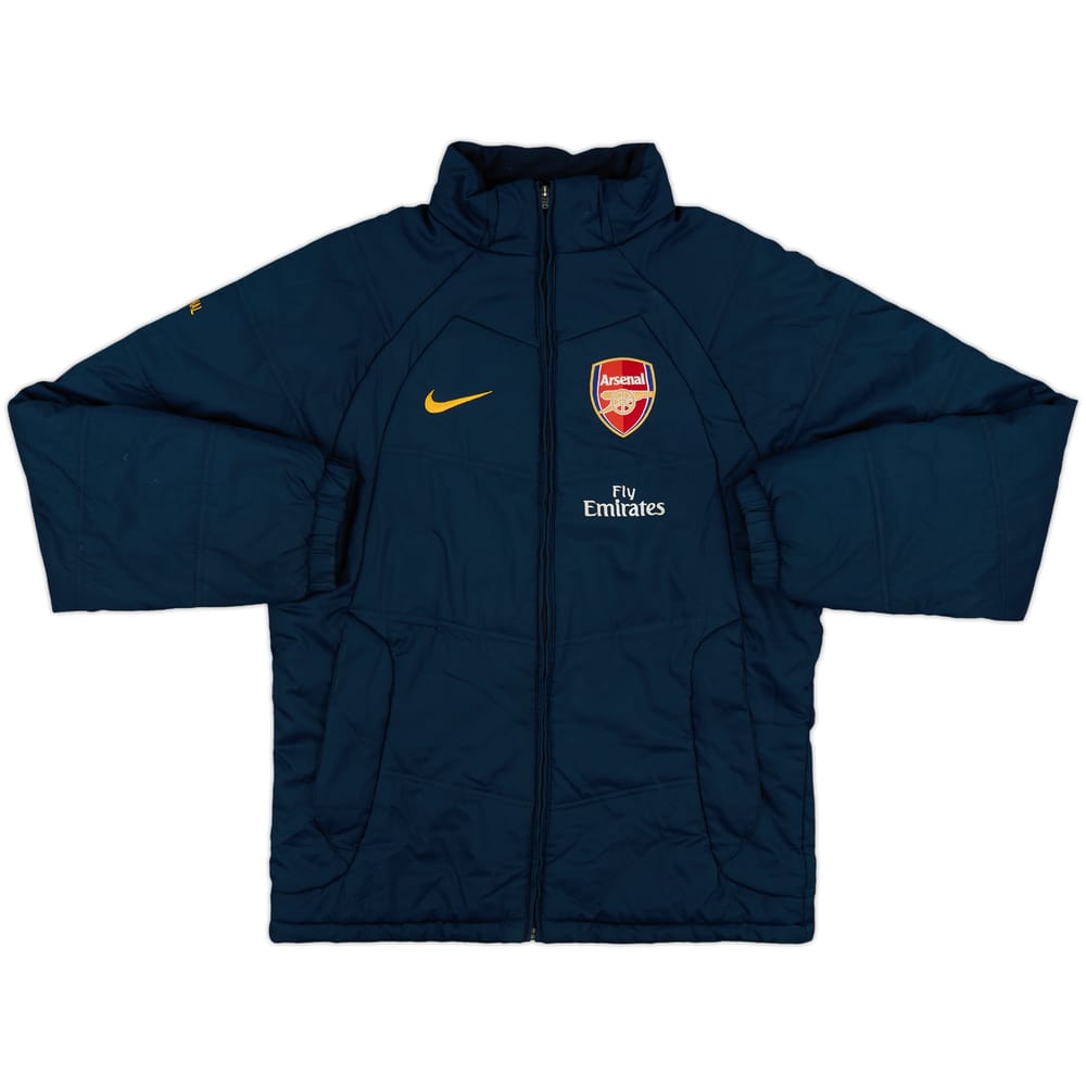 2007-08 Arsenal Nike Hooded Padded Bench Coat - 7/10 - (S)