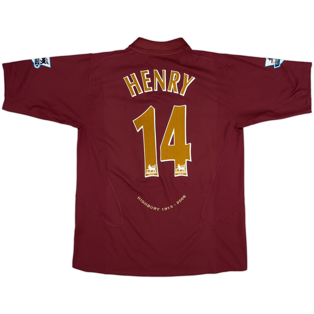 2005-06 Arsenal Home Shirt Henry #14 - 8/10 - (XL)