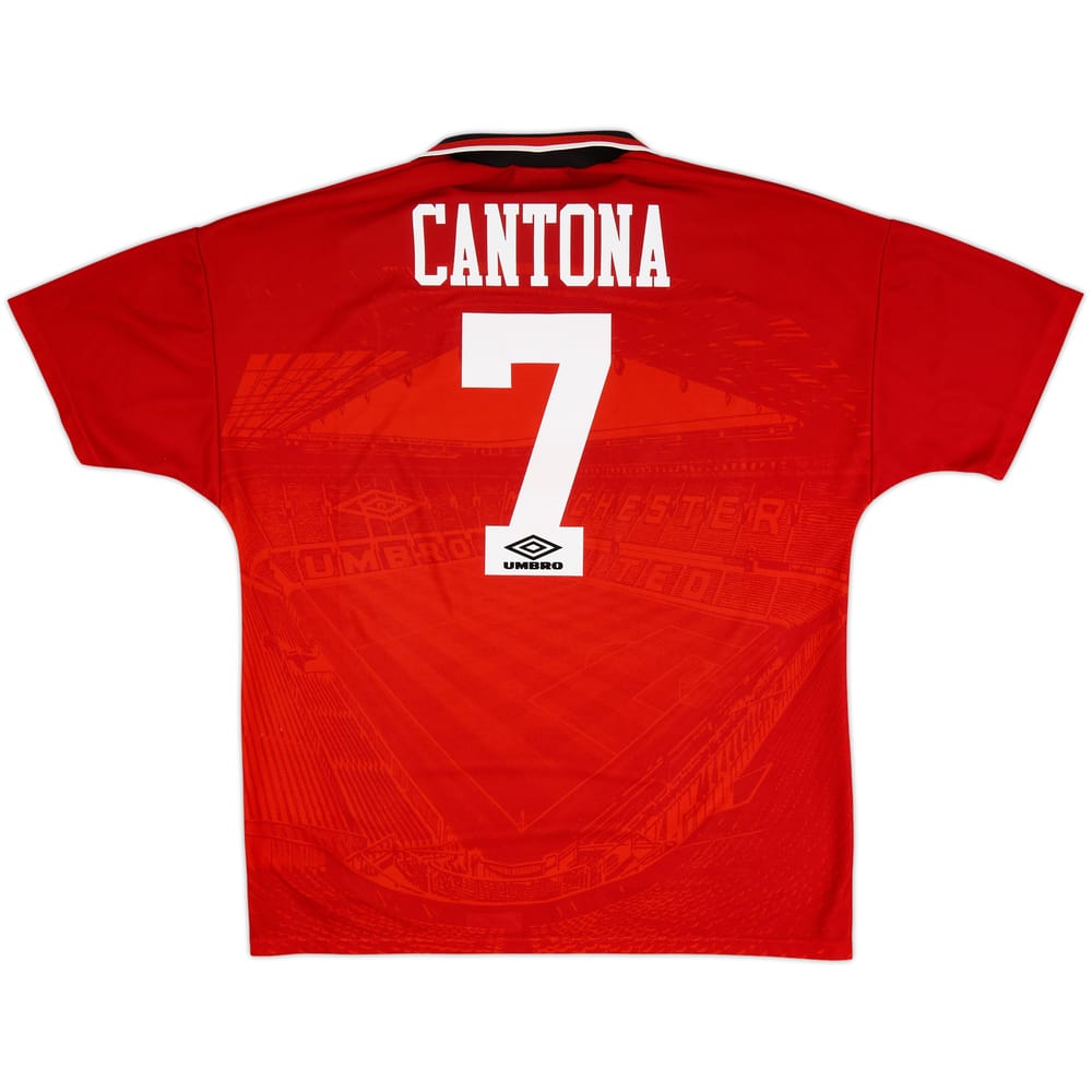1994-96 Manchester United Home Shirt Cantona #7 - 8/10 - (XL)