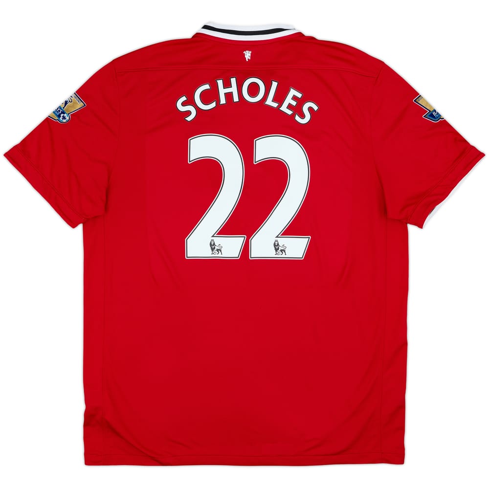 2011-12 Manchester United Home Shirt Scholes #22 - 8/10 - (XXL)