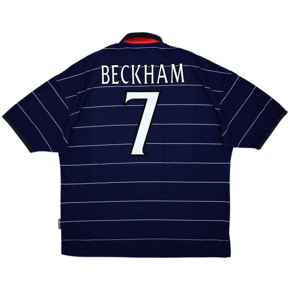 1999-00 Manchester United Away Shirt Beckham #7 - 9/10 - (XXL)