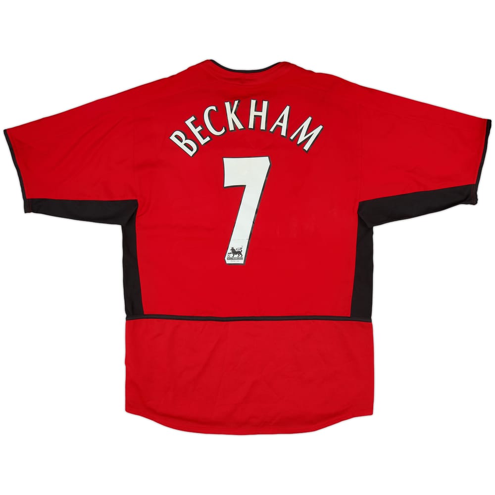 2002-04 Manchester United Home Shirt Beckham #7 - 7/10 - (M)