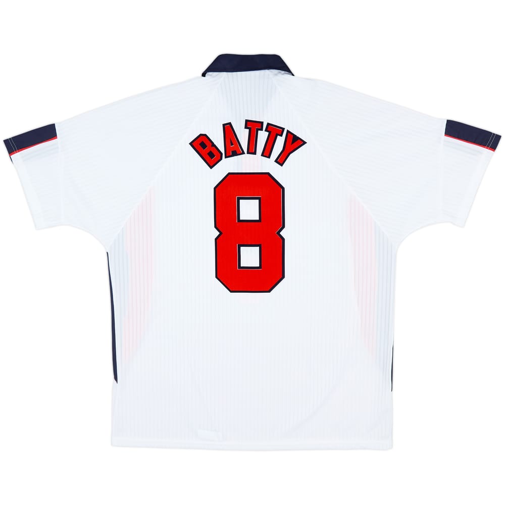 1997-99 England Home Shirt Batty #8 - 9/10 - (XL)