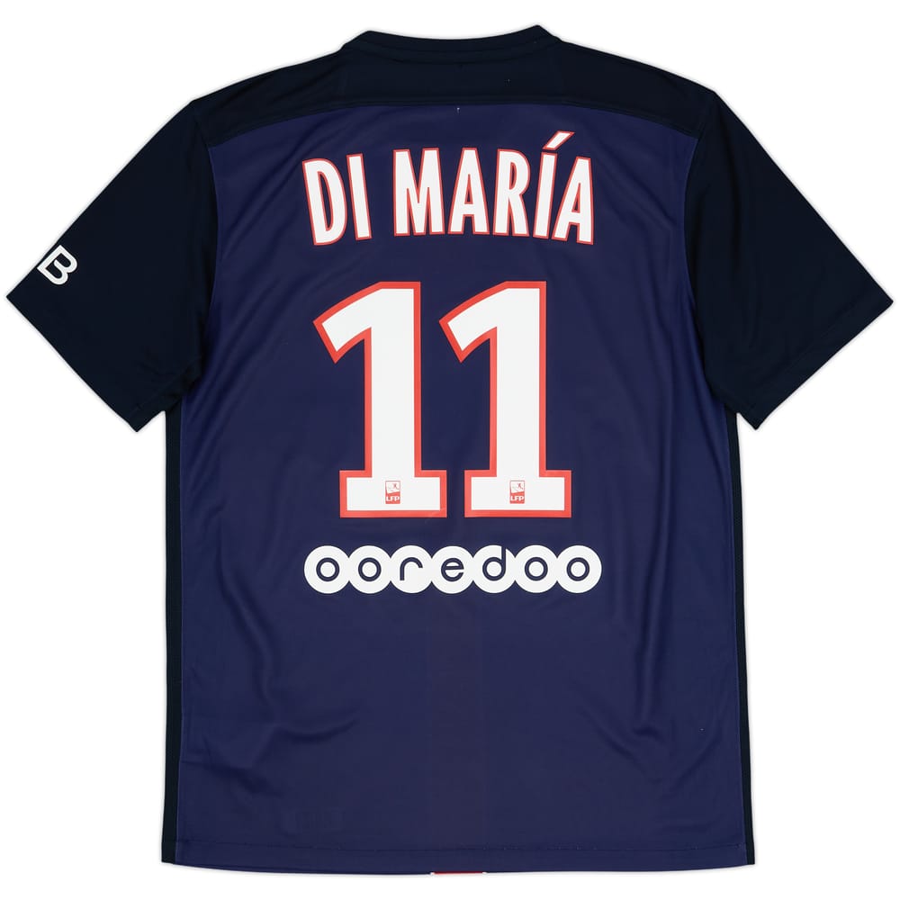 2015-16 Paris Saint-Germain Home Shirt Di Maria #11 - 8/10 - (M)