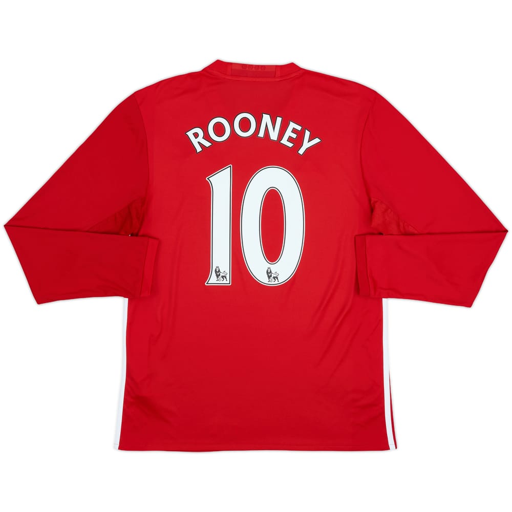 2016-17 Manchester United Home L/S Shirt Rooney #10 - 10/10 - (M)