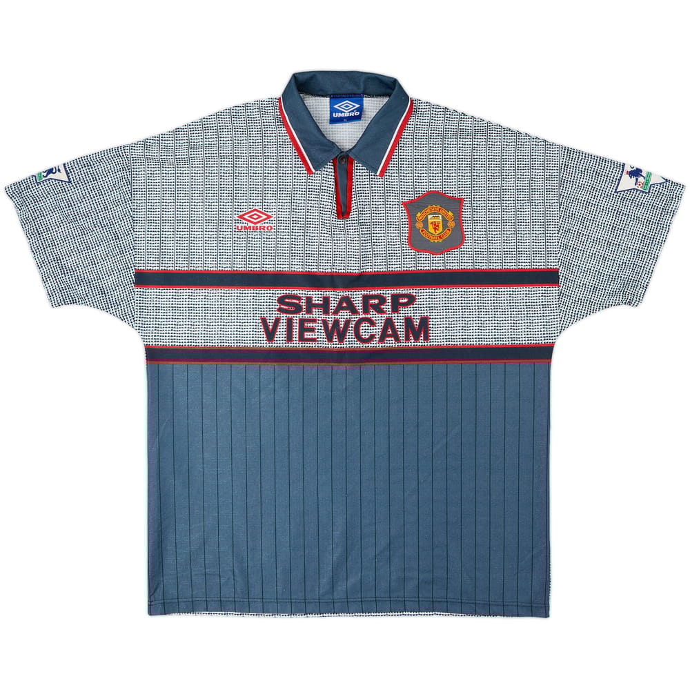 1995-96 Manchester United Away Shirt Cantona #7 - 8/10 - (XL)