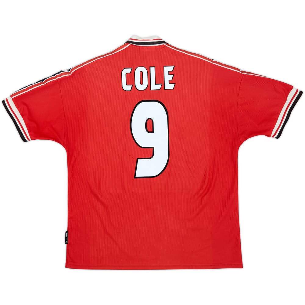 1998-00 Manchester United Home Shirt Cole #9 - 6/10 - (L)