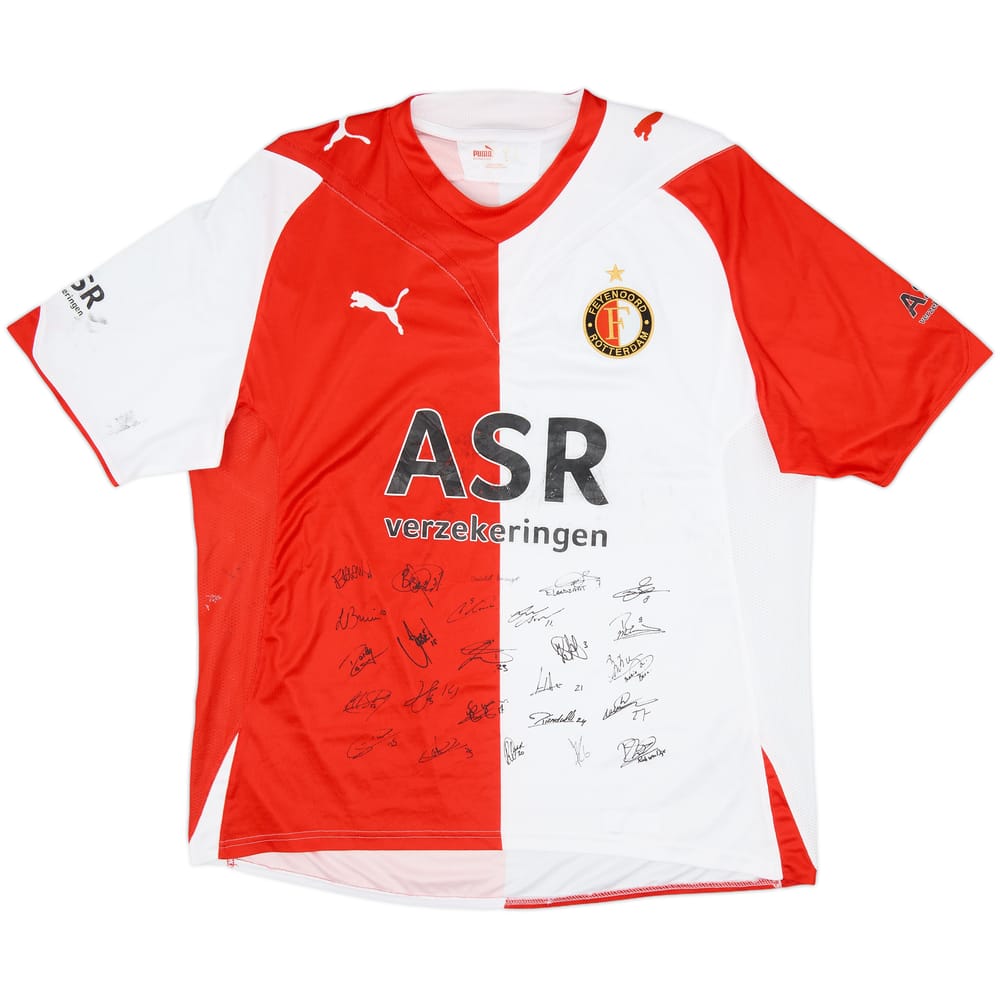2009-10 Feyenoord 'Squad Signed' Home Shirt - 5/10 - (L)