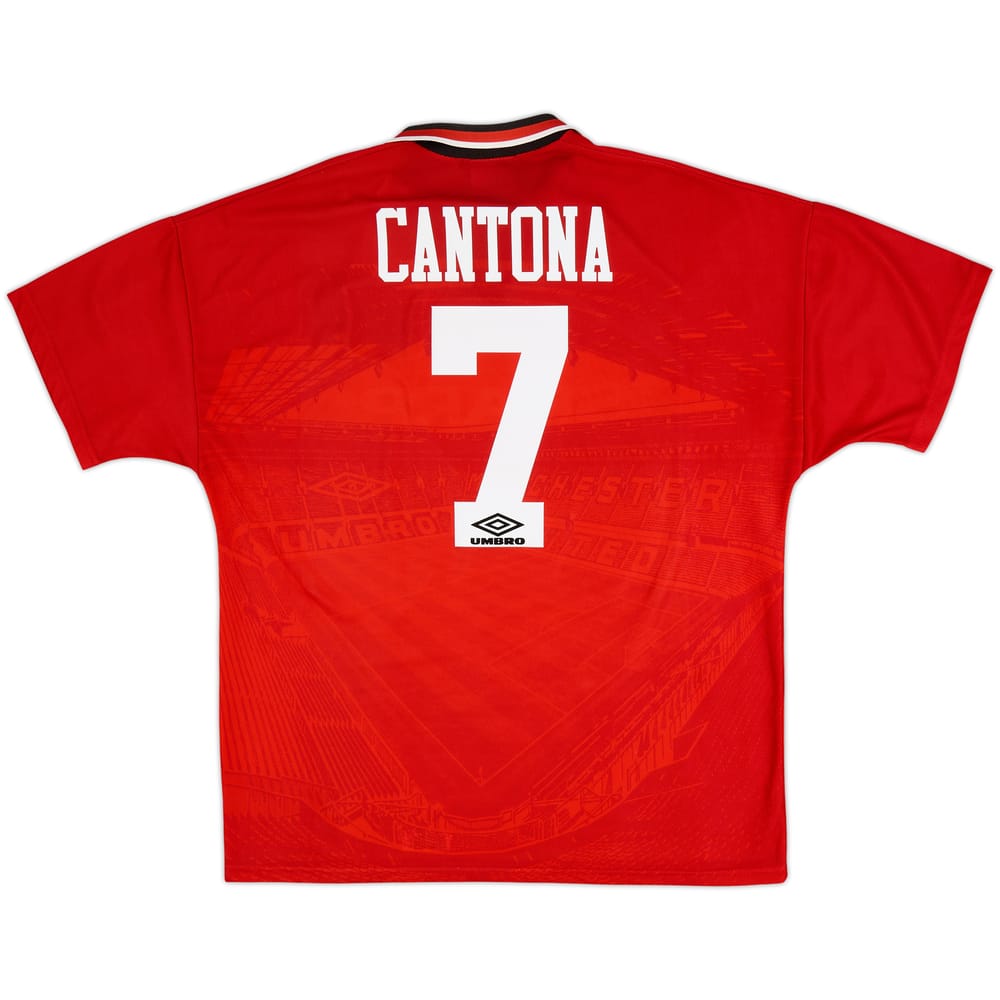 1994-96 Manchester United Home Shirt Cantona #7 - 8/10 - (XL)