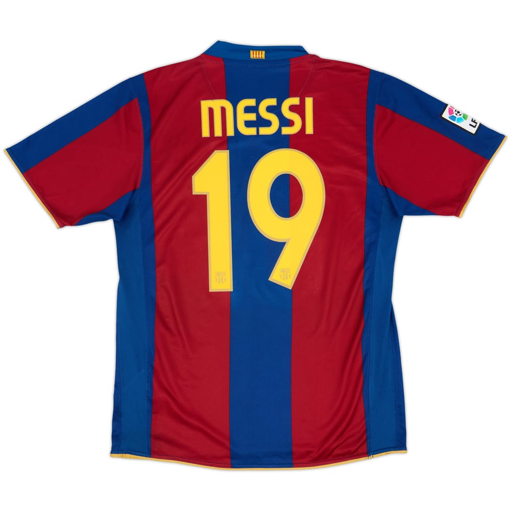 2007-08 Barcelona Home Shirt Messi #19 - 6/10 - (M)