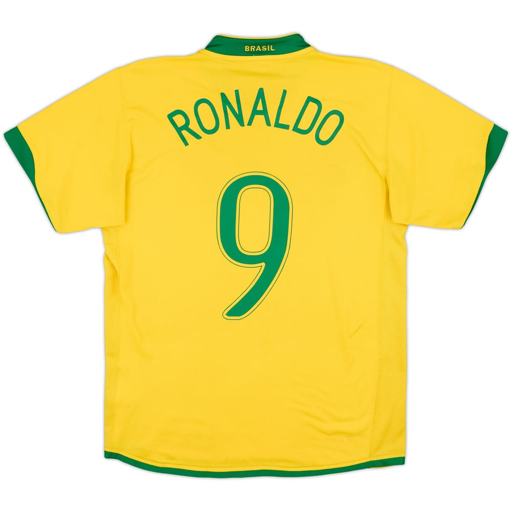 2006-08 Brazil Home Shirt Ronaldo #9 - 6/10 - (M)