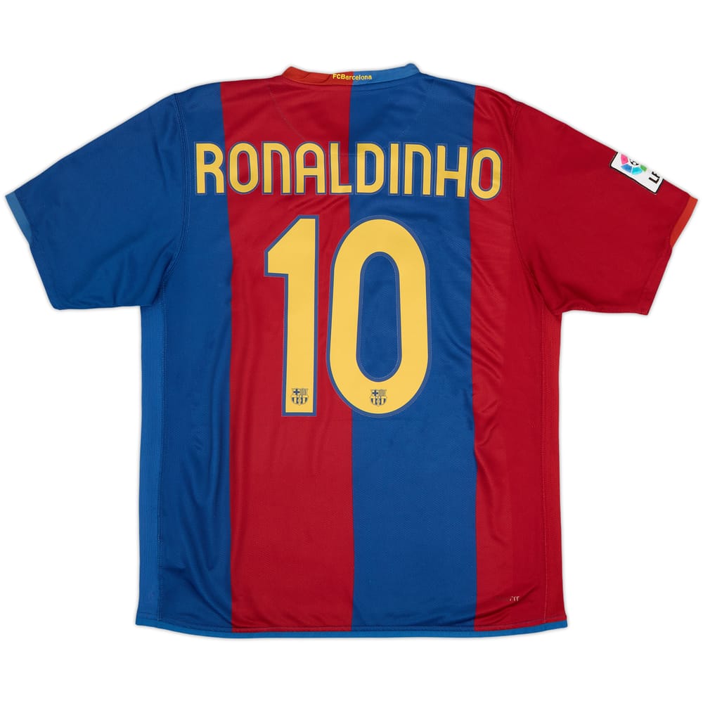 2006-07 Barcelona Home Shirt Ronaldinho #10 - 7/10 - (M)
