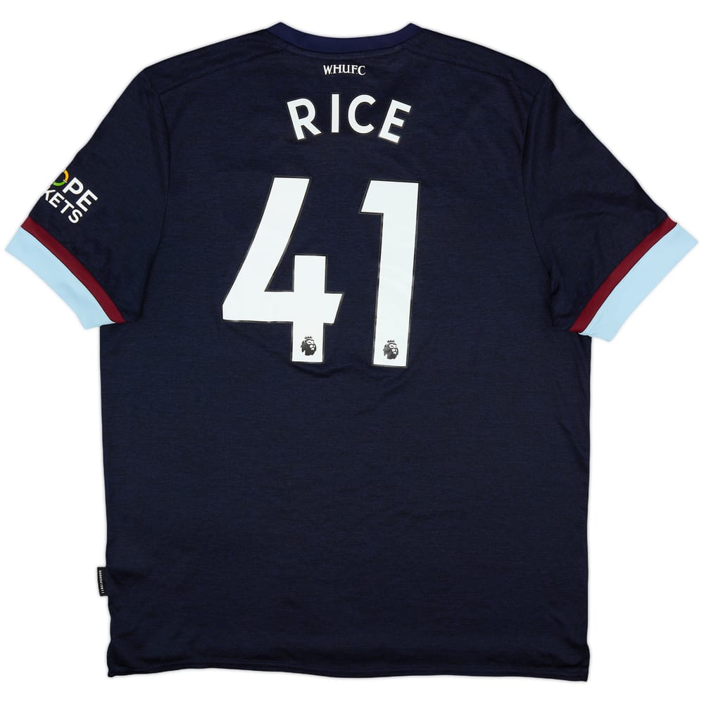 2021-22 West Ham Third Shirt Rice #41 - 9/10 - (XXL)