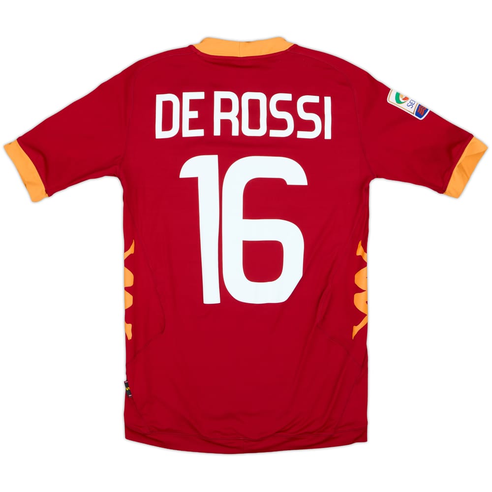 2011-12 Roma Home Shirt De Rossi #16 - 6/10 - (S)